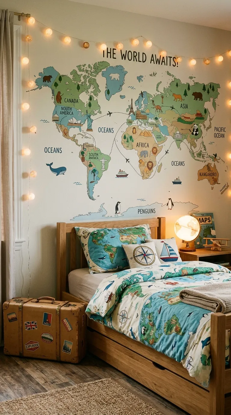 World Map and Travel Theme