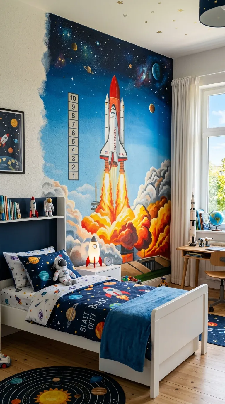 Rocket Ship Launch Scene