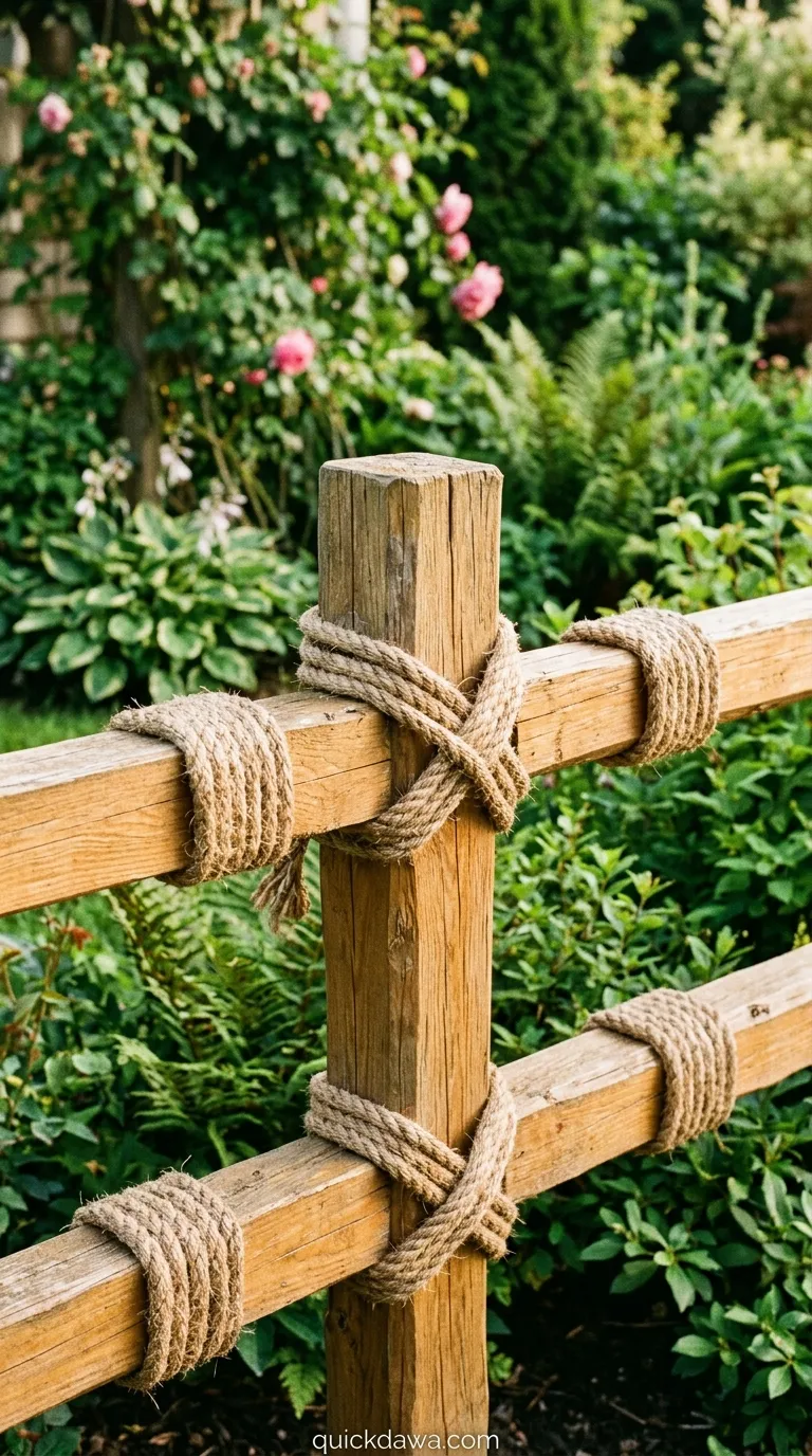 Jute Rope Fence Wrap