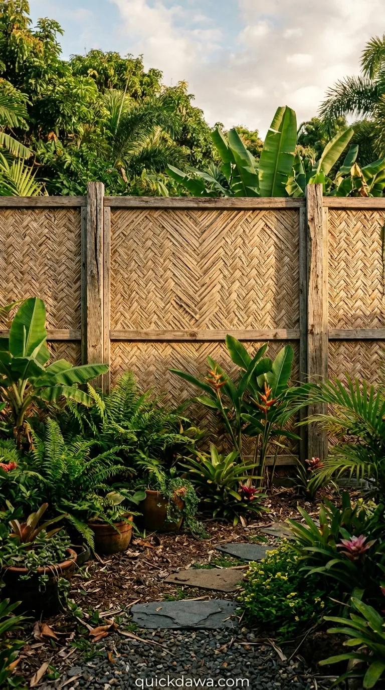 Woven Palm Leaf Screen