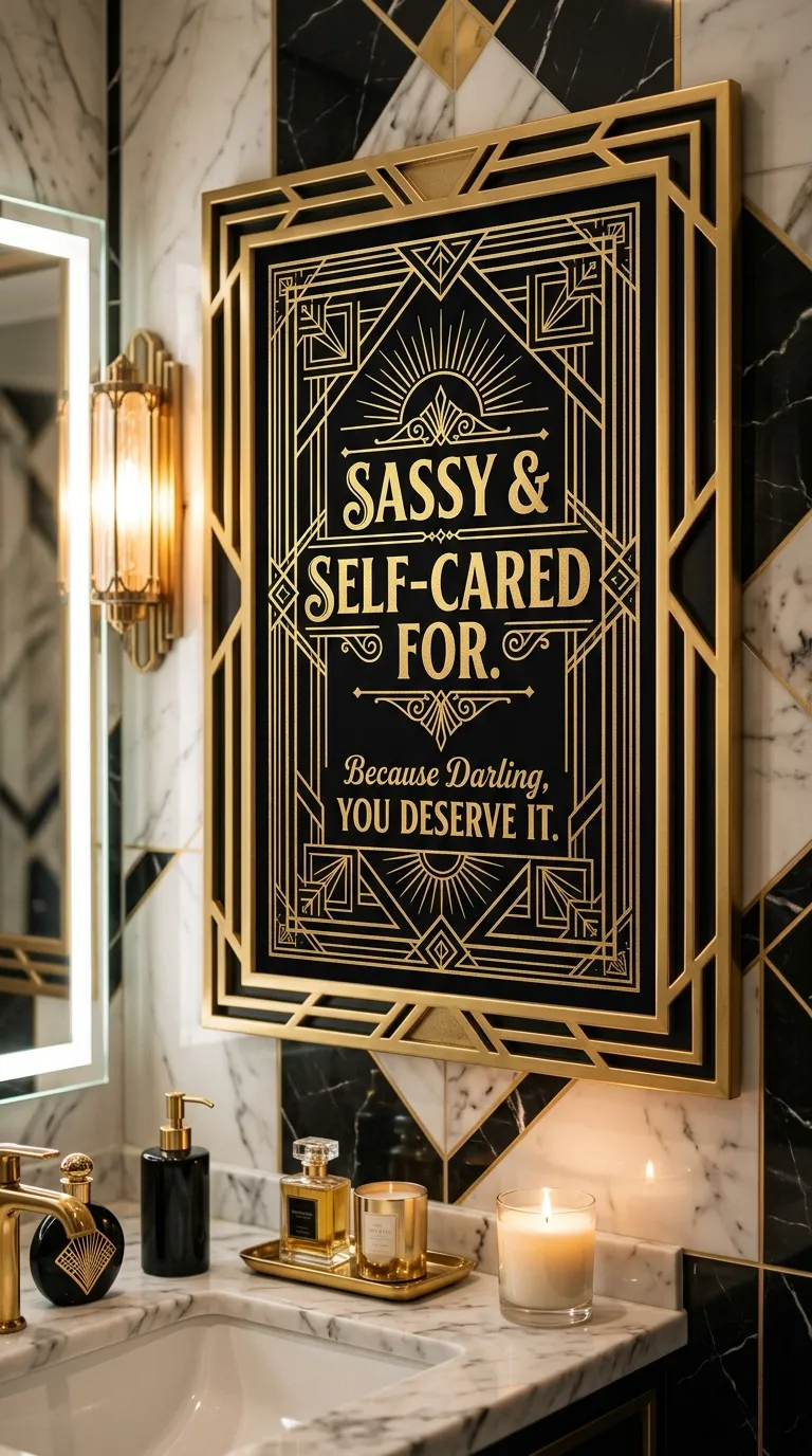 Art Deco Self-Care Sass