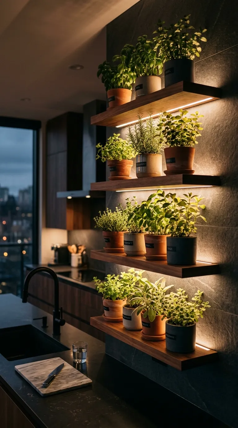 Backlit Herb Wall