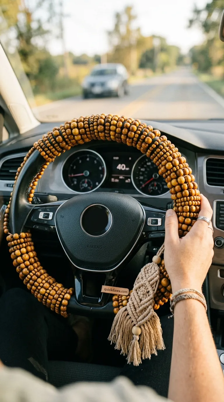 Beaded Steering Wheel Wrap