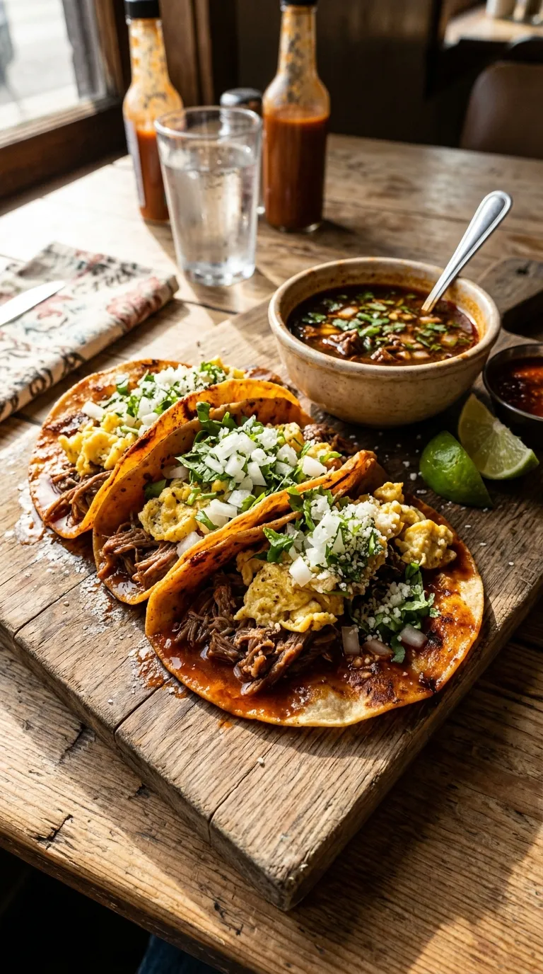 Birria Breakfast Tacos