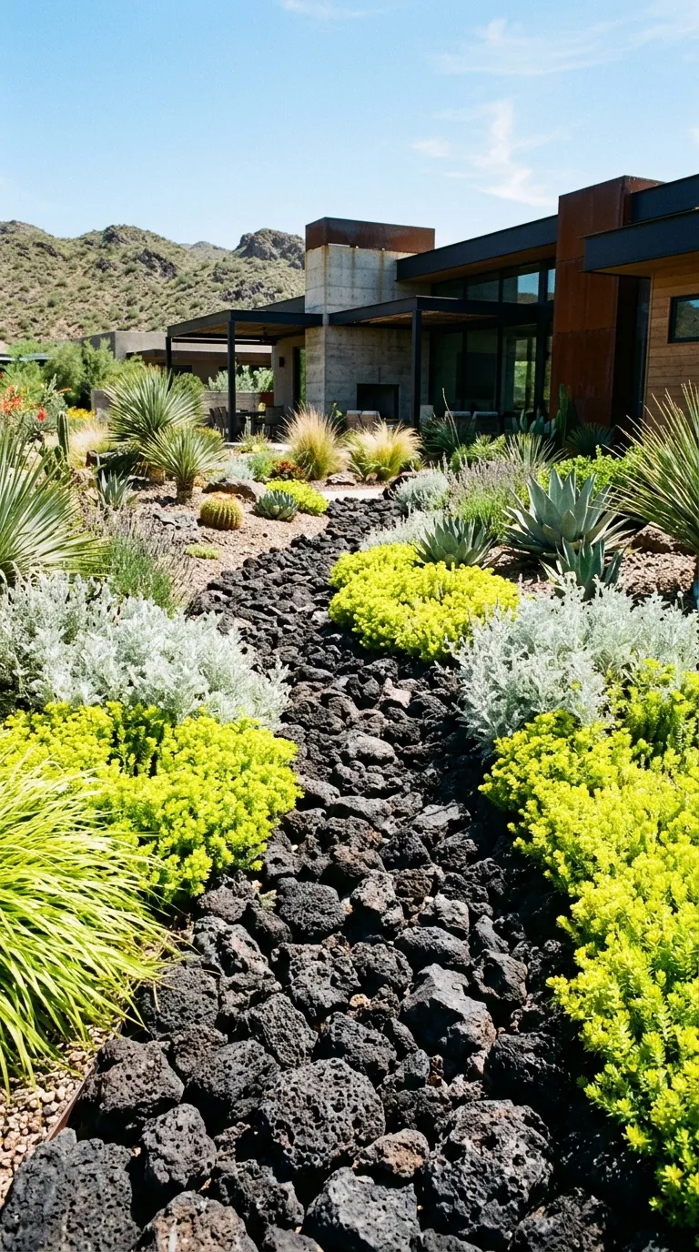 Black Lava Rock Contrast