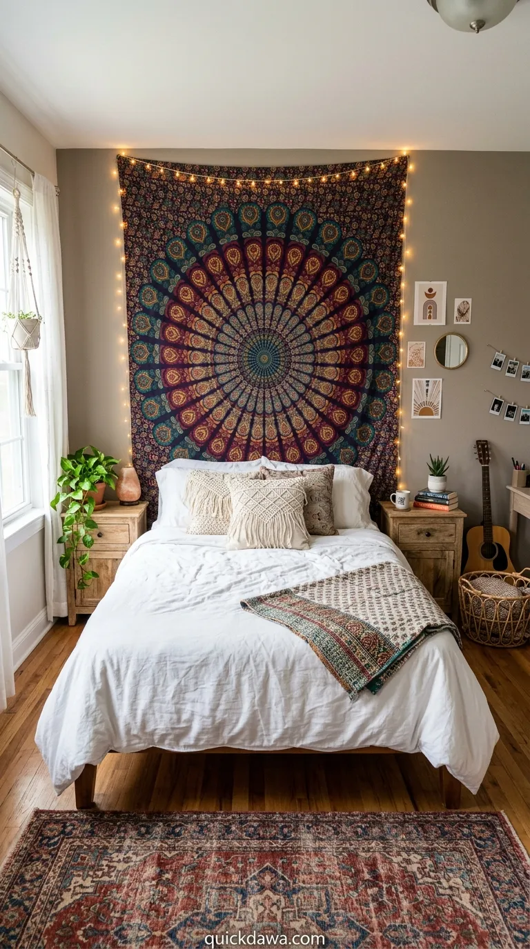 Bohemian Tapestry Headboard