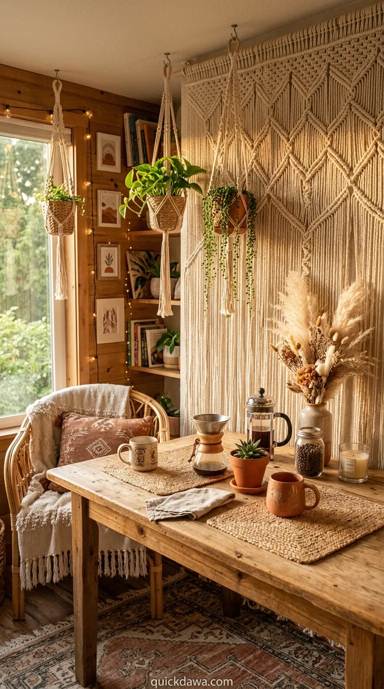Boho Macramé Coffee Nook