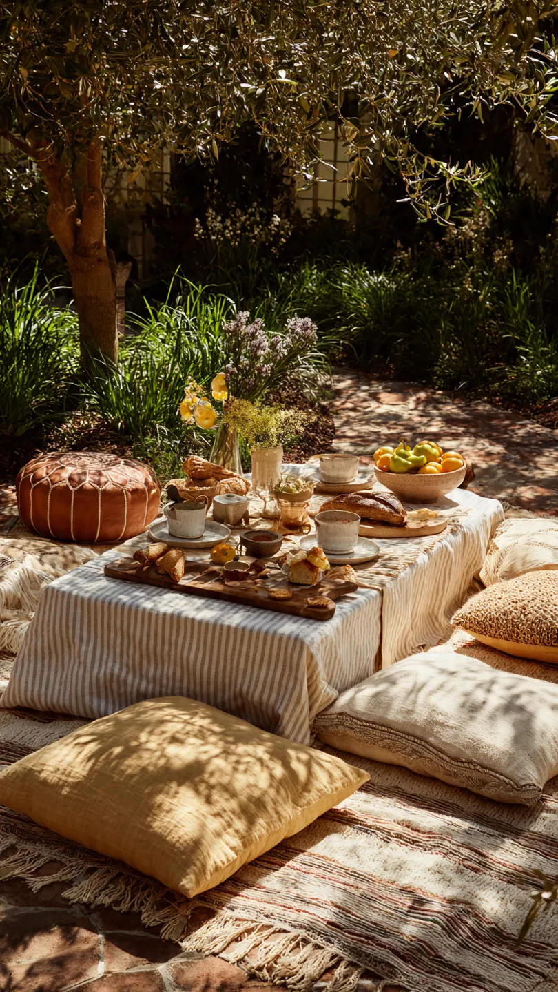 Boho Picnic Style Dining