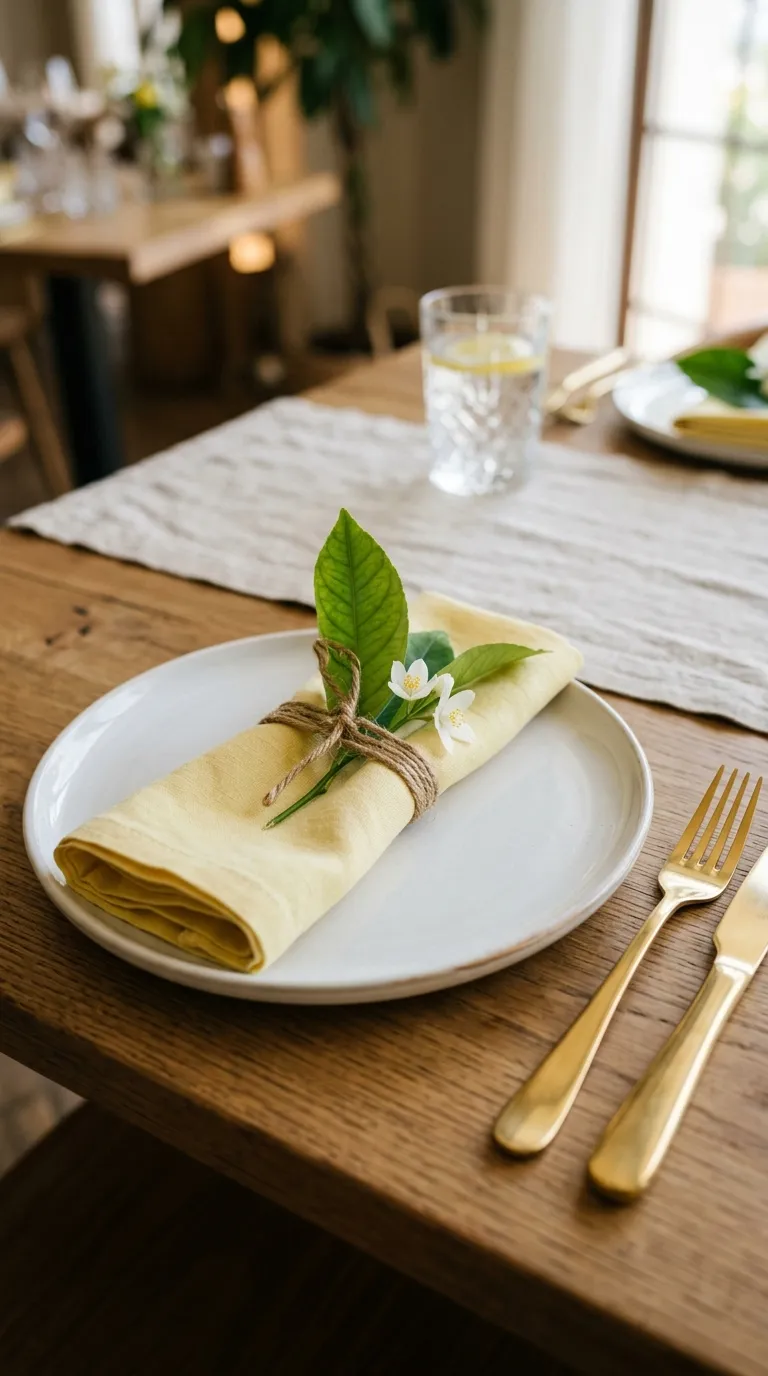 Botanical Lemon Napkin Rings