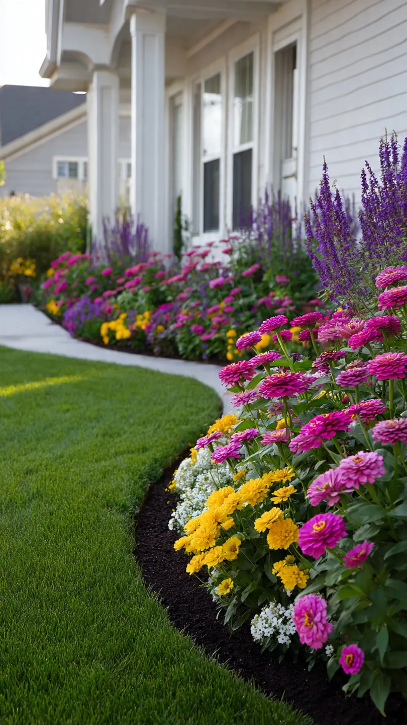 Bright Flower Border