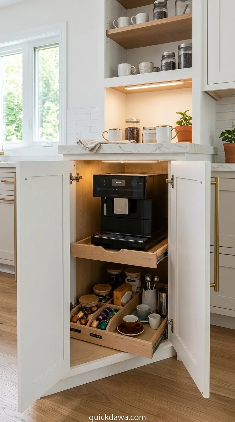 Built-In Cabinet Coffee Nook
