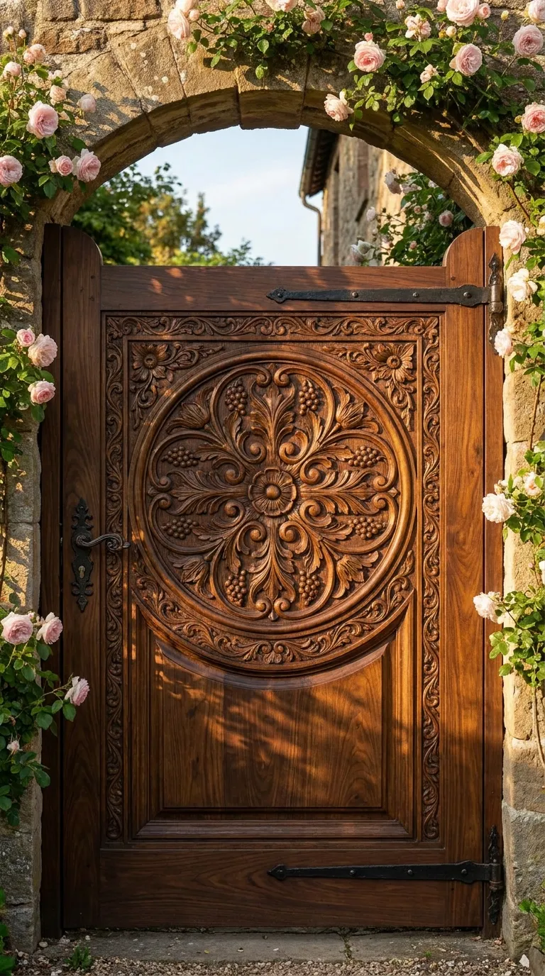 Carved Wooden Medallion