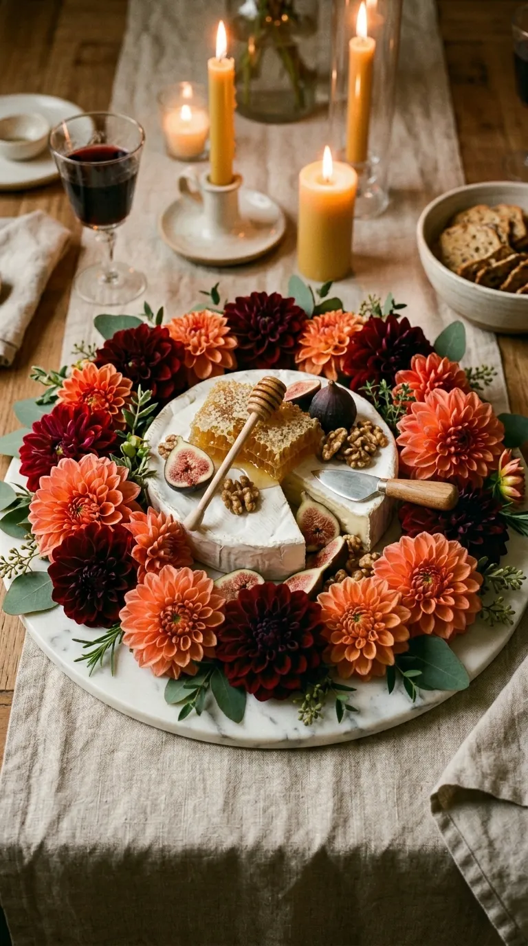 Cheese Wheel & Dahlia Ring