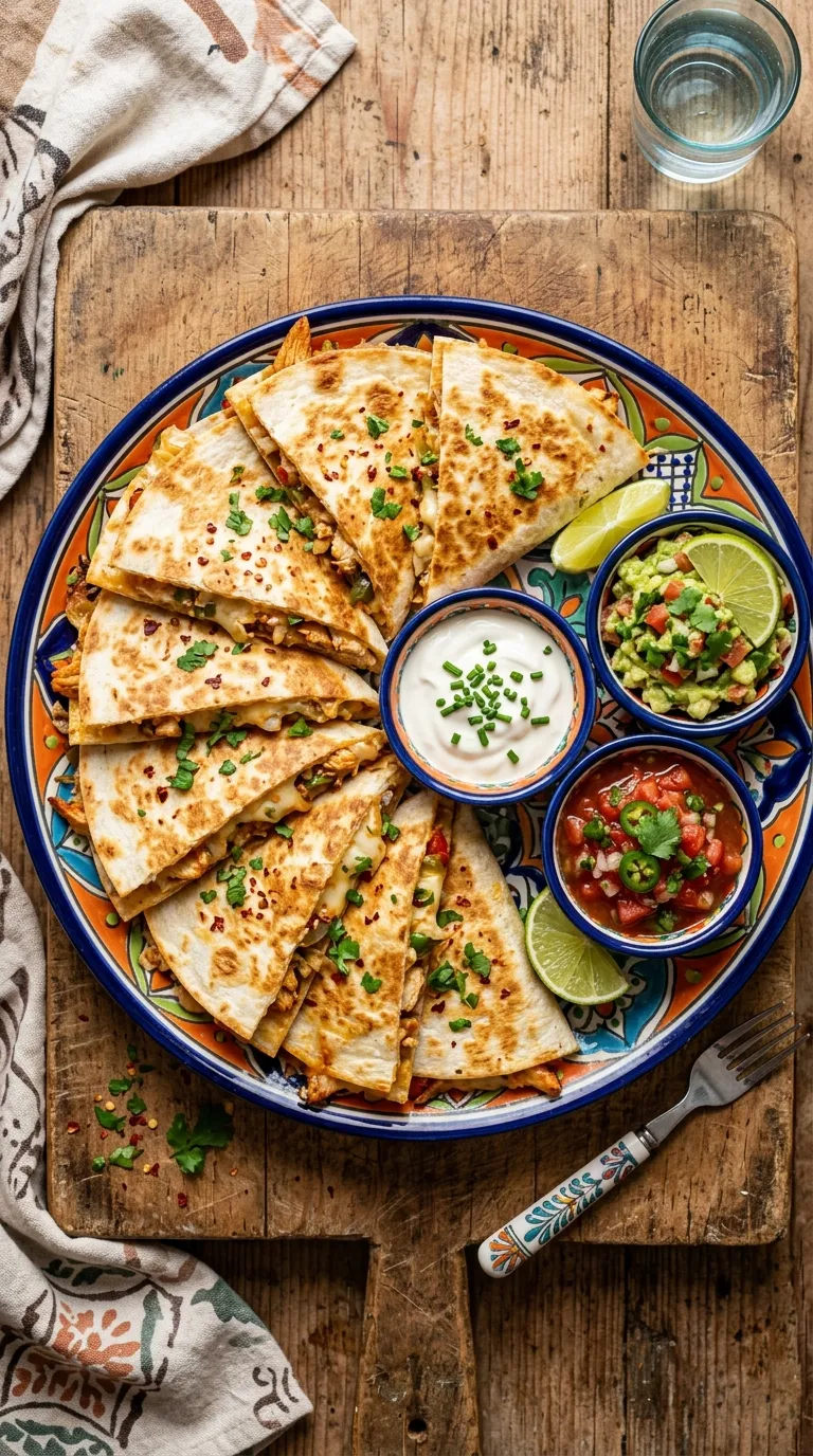 Chicken Quesadilla Wedges