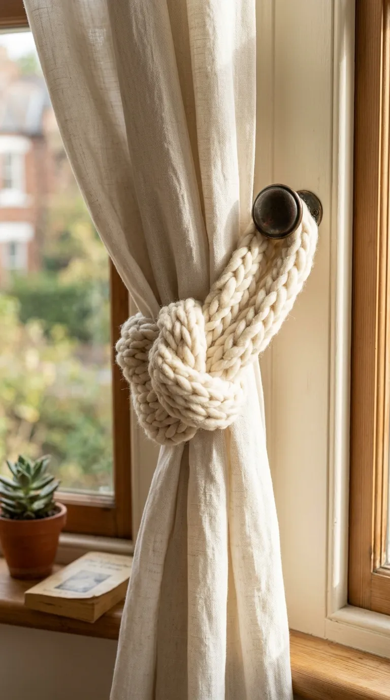 Chunky Knit Curtain Tie