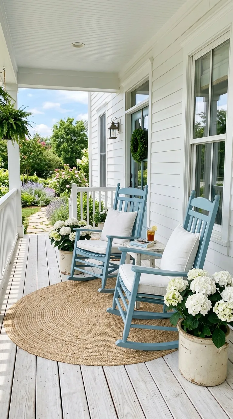 Coastal Blue Rocking Chairs