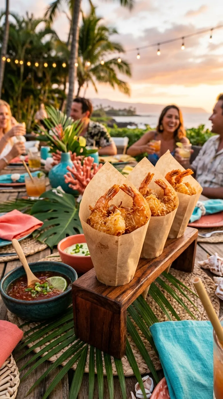 Coconut Shrimp Cones