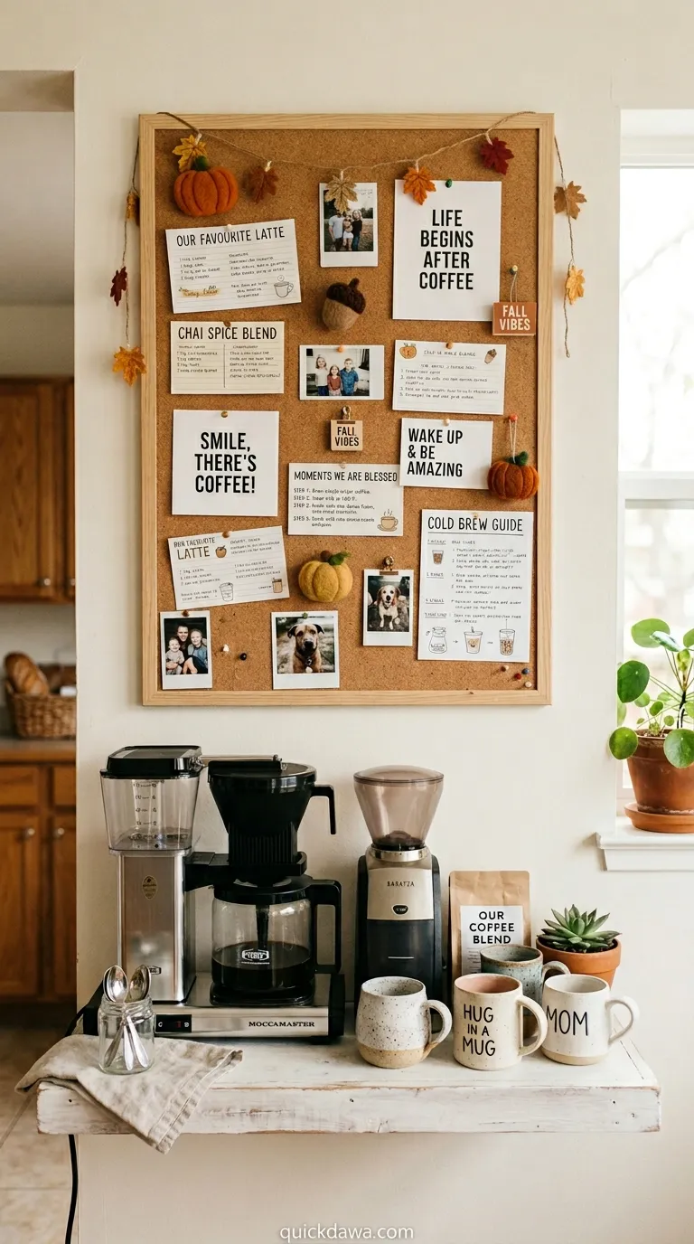 Coffee Bar with Message Board
