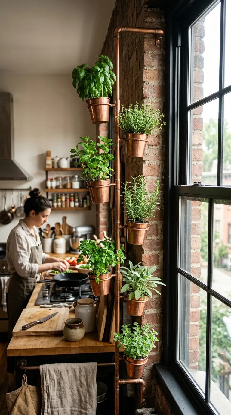 Copper Pipe Herb Tower