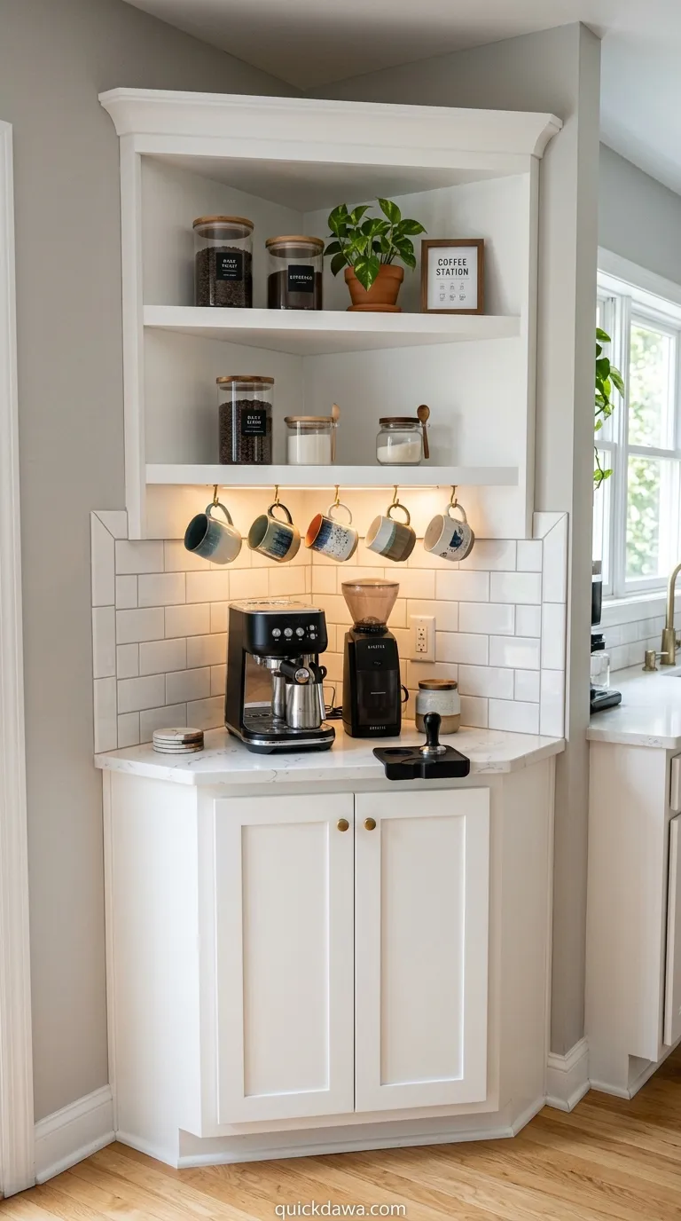 Corner Coffee Cabinet