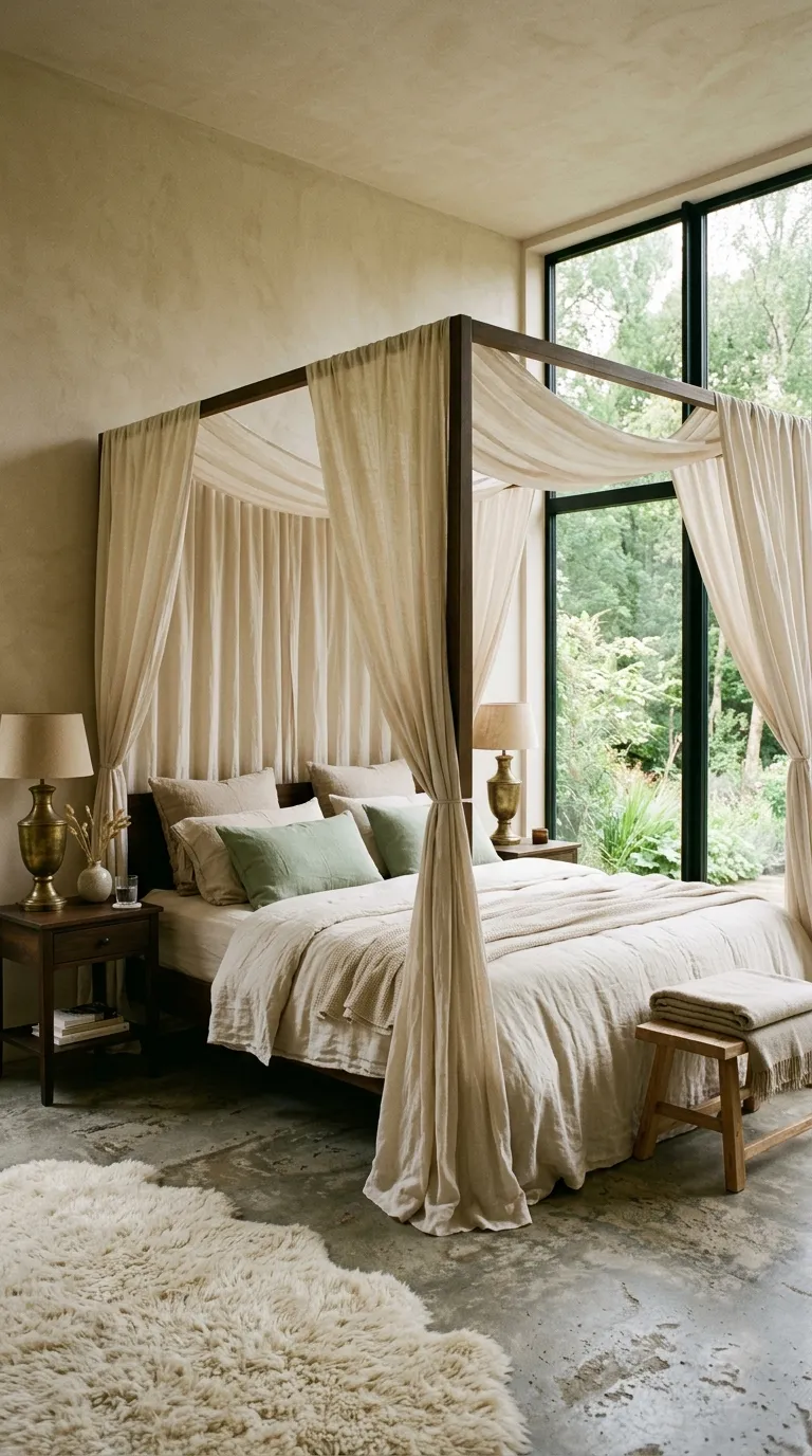 Cream Linen Canopy
