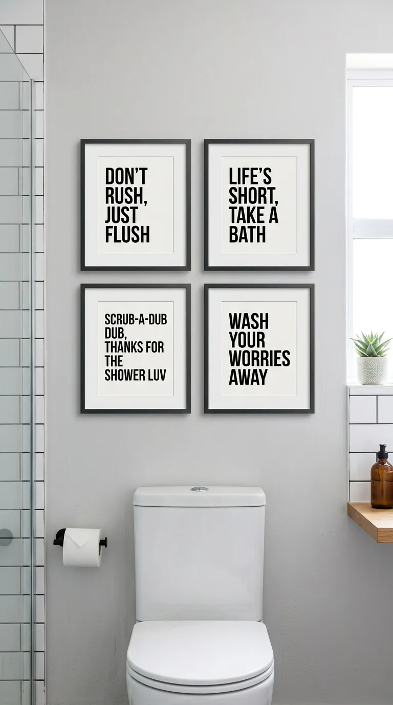 Curated Bathroom Puns