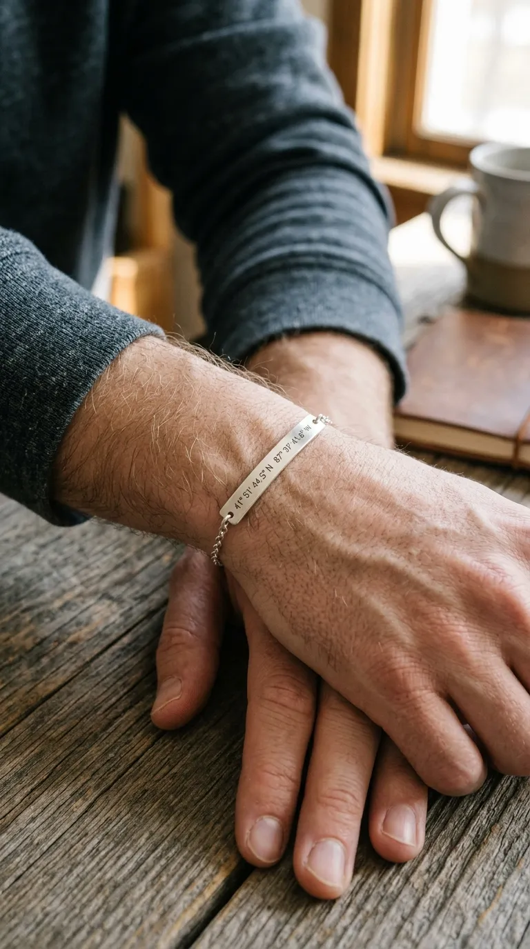Custom Coordinates Bracelet