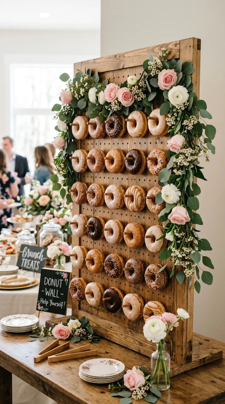 Donut Wall & Floral Garland