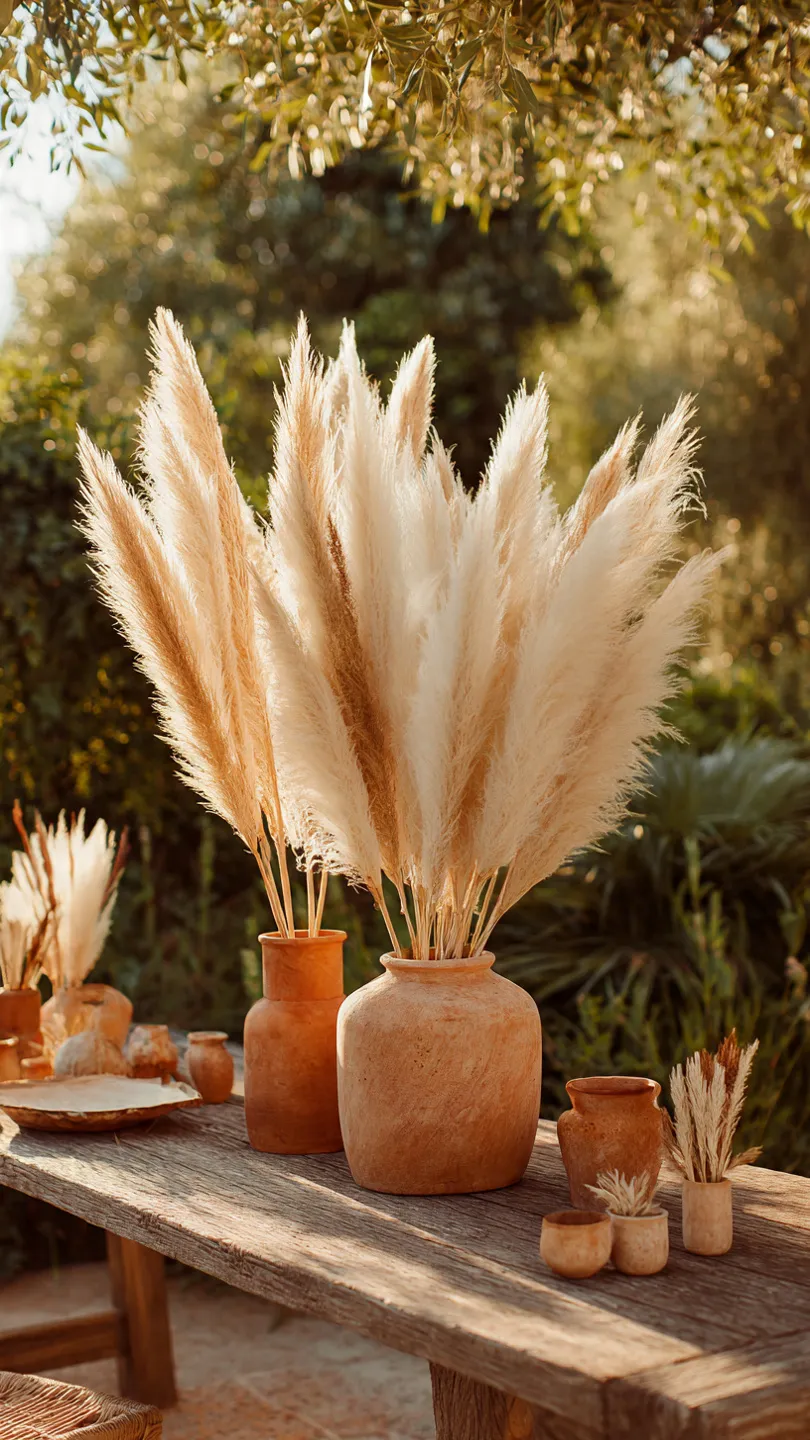 Dried Pampas Grass Arrangements