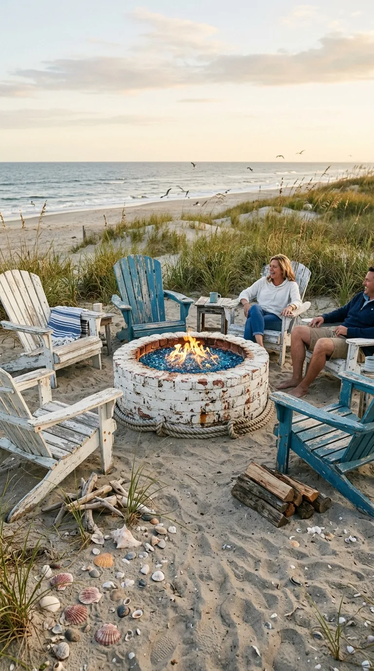 Fire Pit Beach House Style