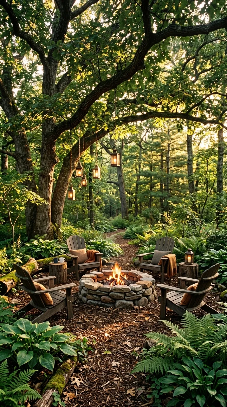 Fire Pit Under Trees