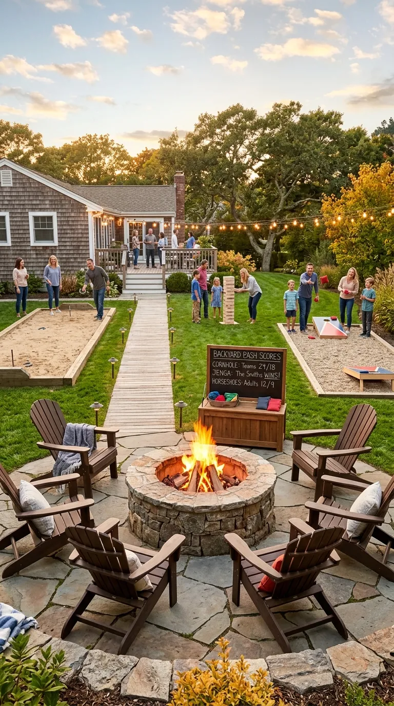 Fire Pit With Game Area