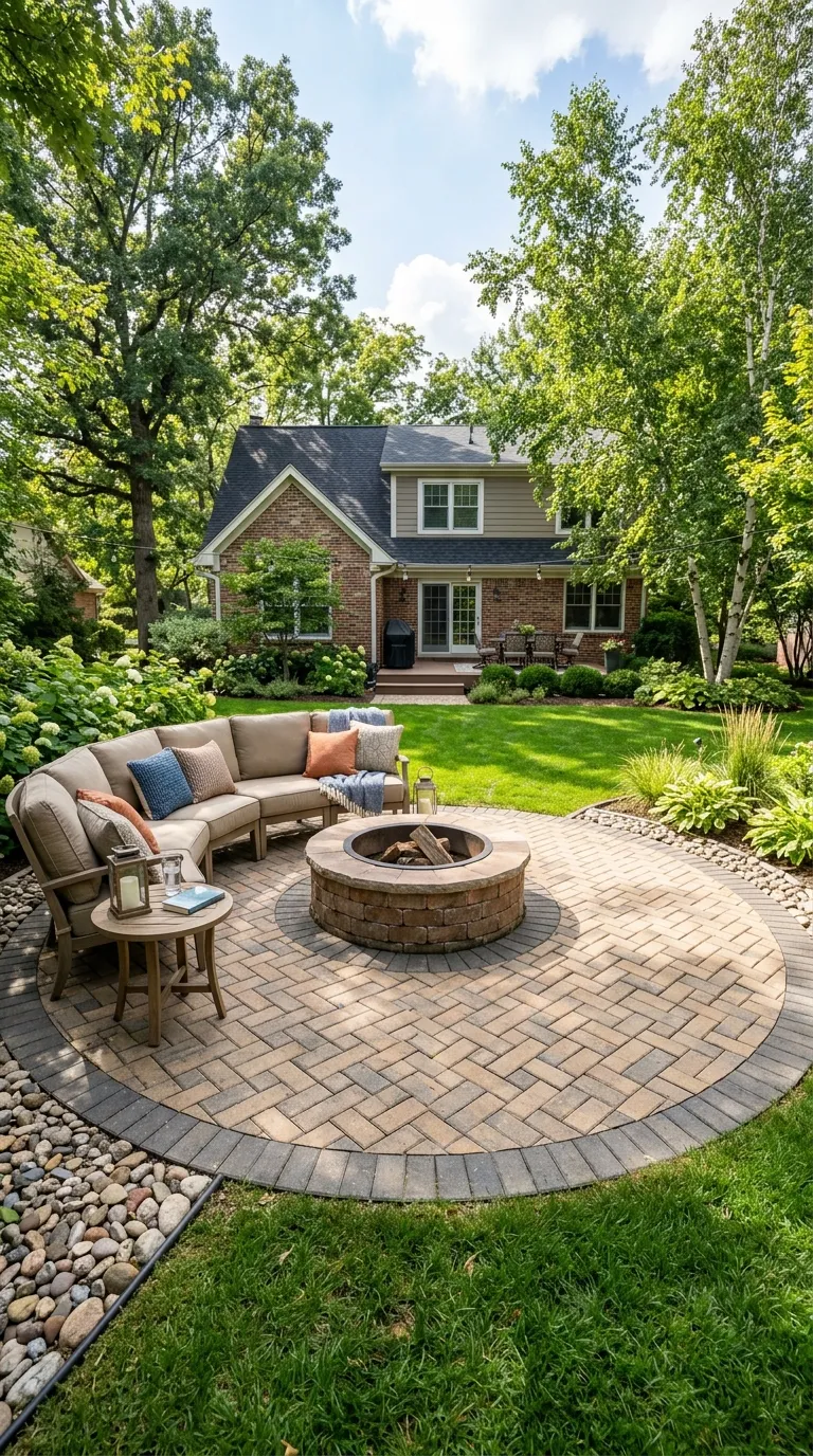 Fire Pit With Paver Patio