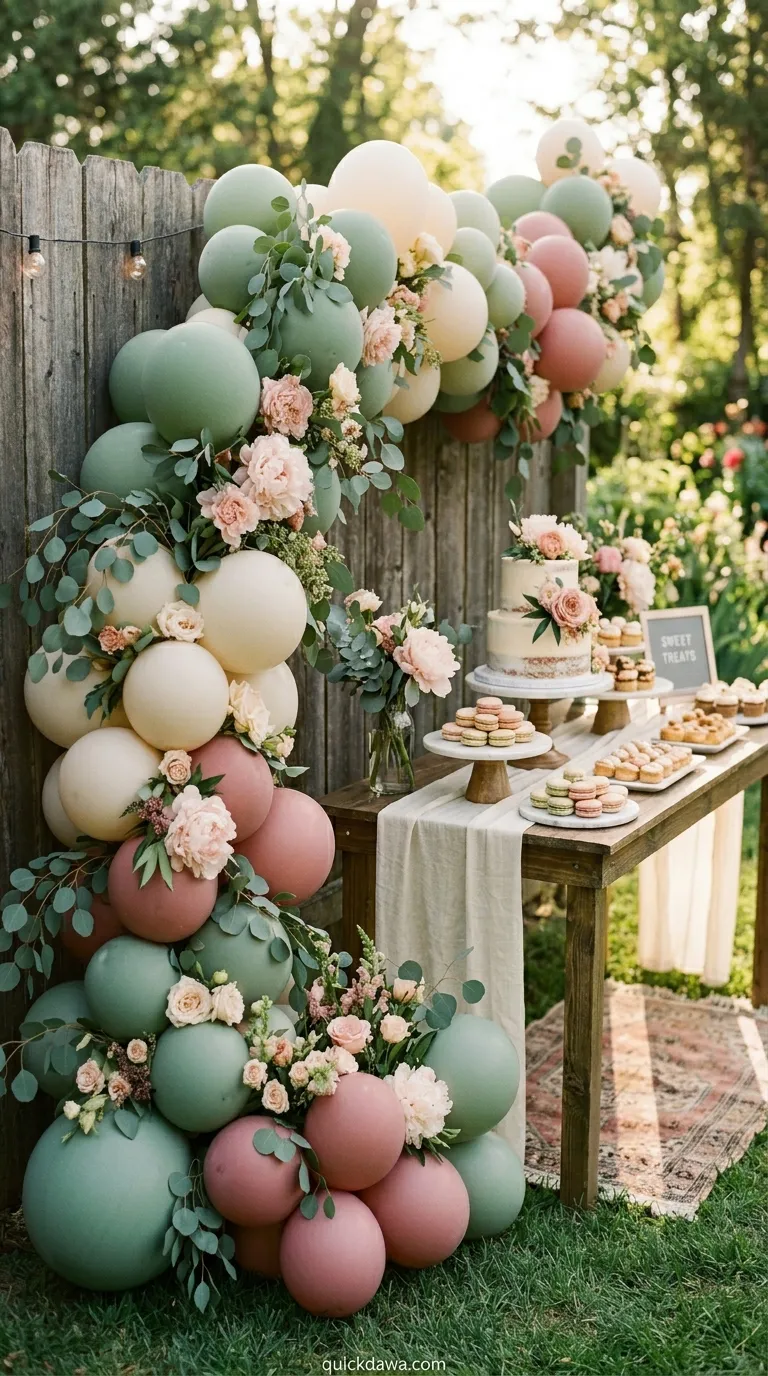 Floral Balloon Garland