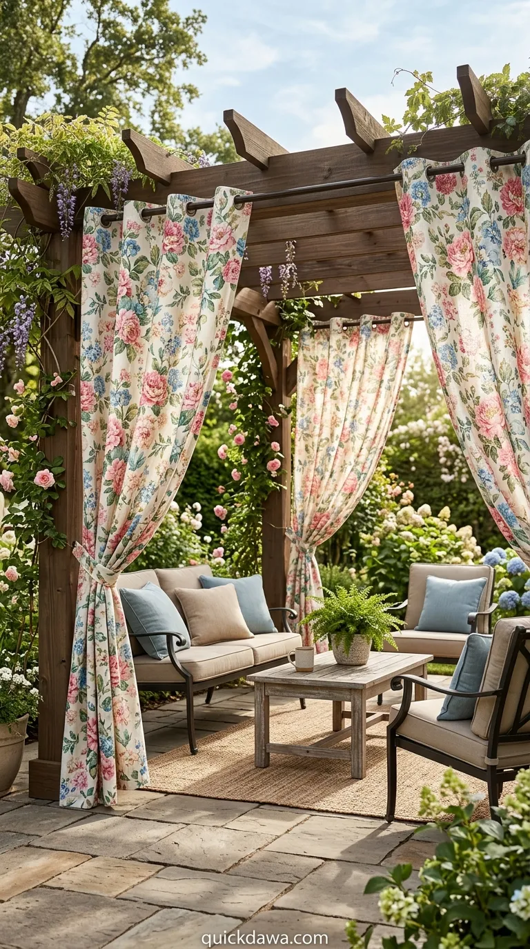 Floral Pattern Curtains