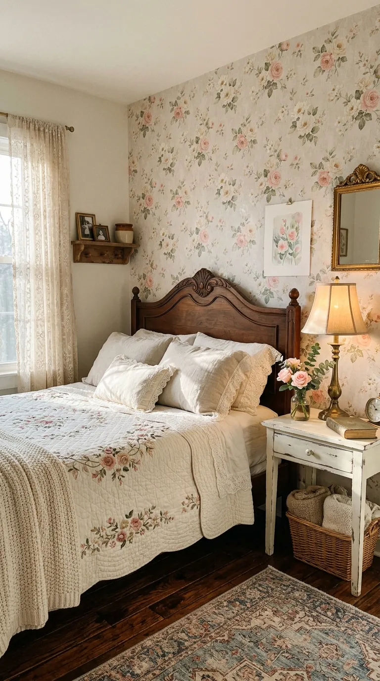 Floral Wallpaper Feature Wall