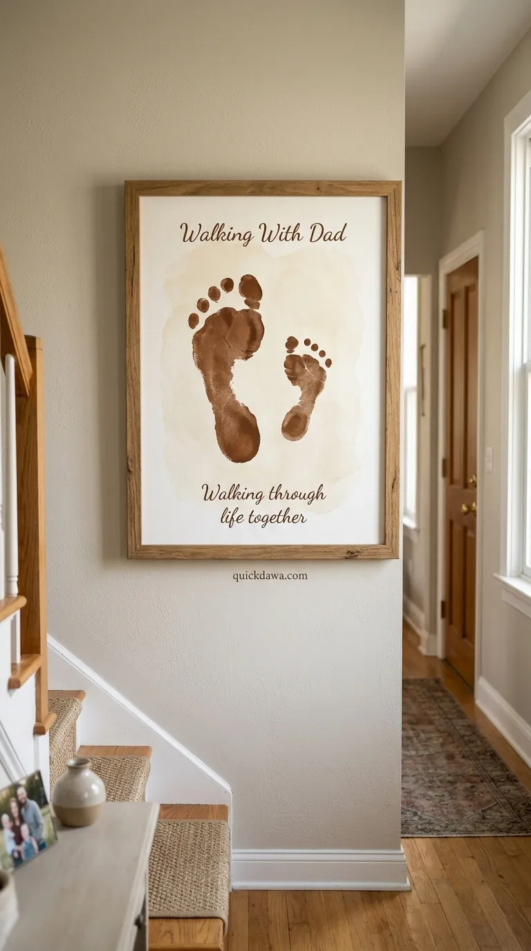 Footprint "Walking With Dad" Art