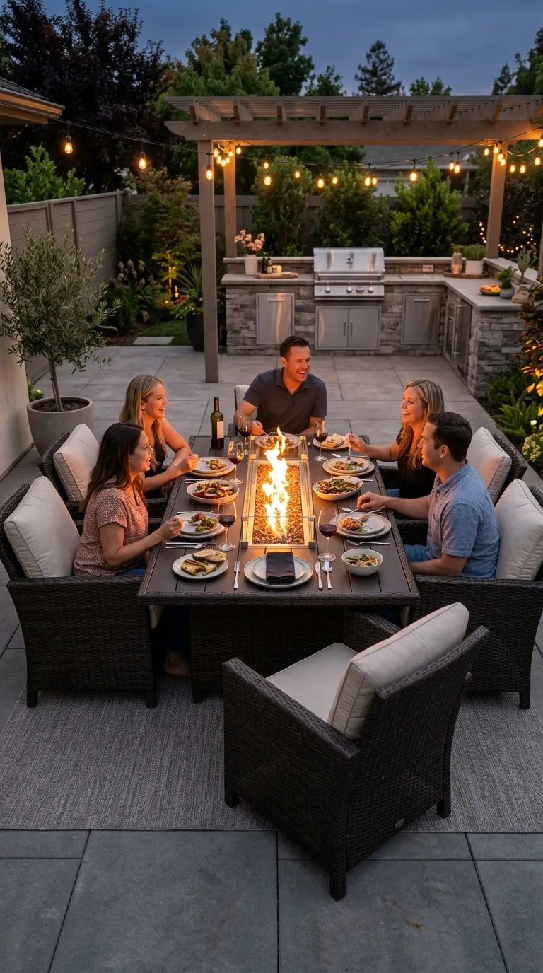 Gas Fire Pit Table