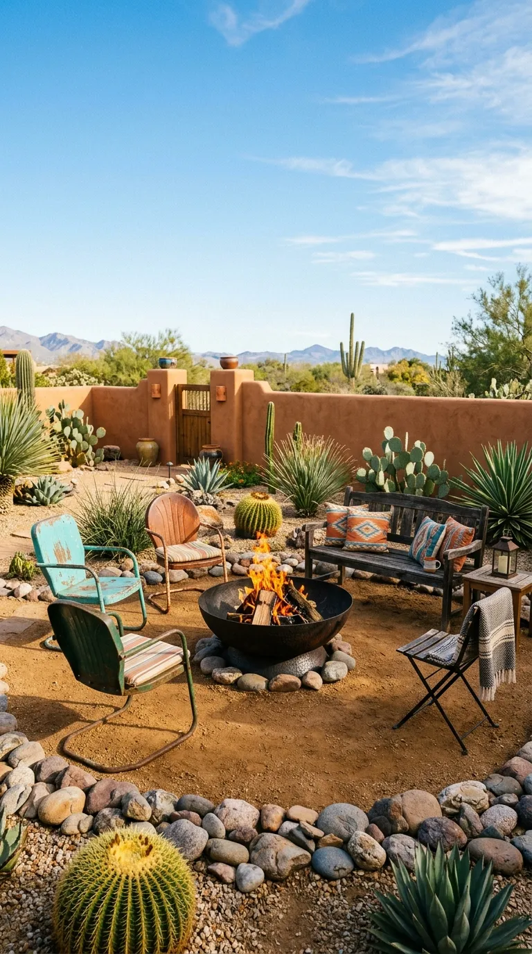 Gravel Base Fire Pit Area