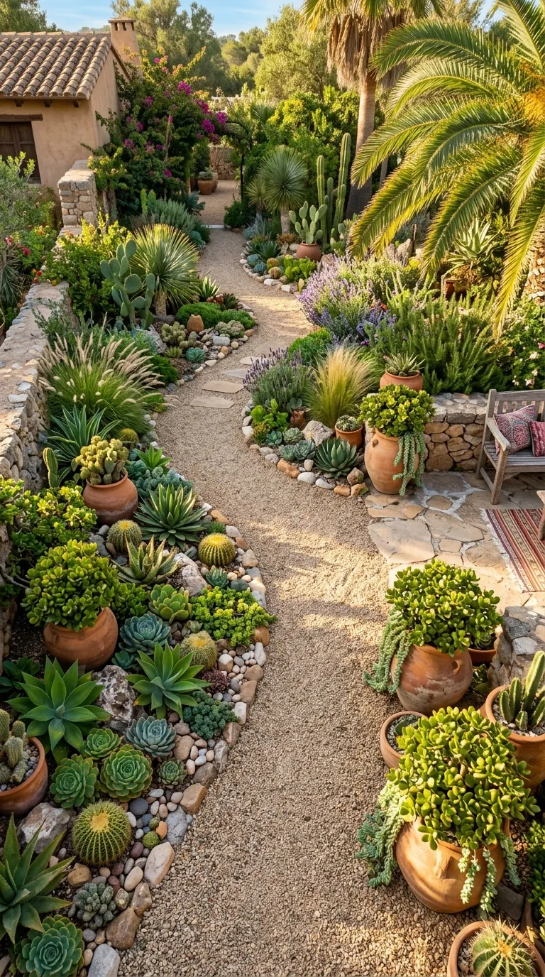 Gravel and Succulents Border