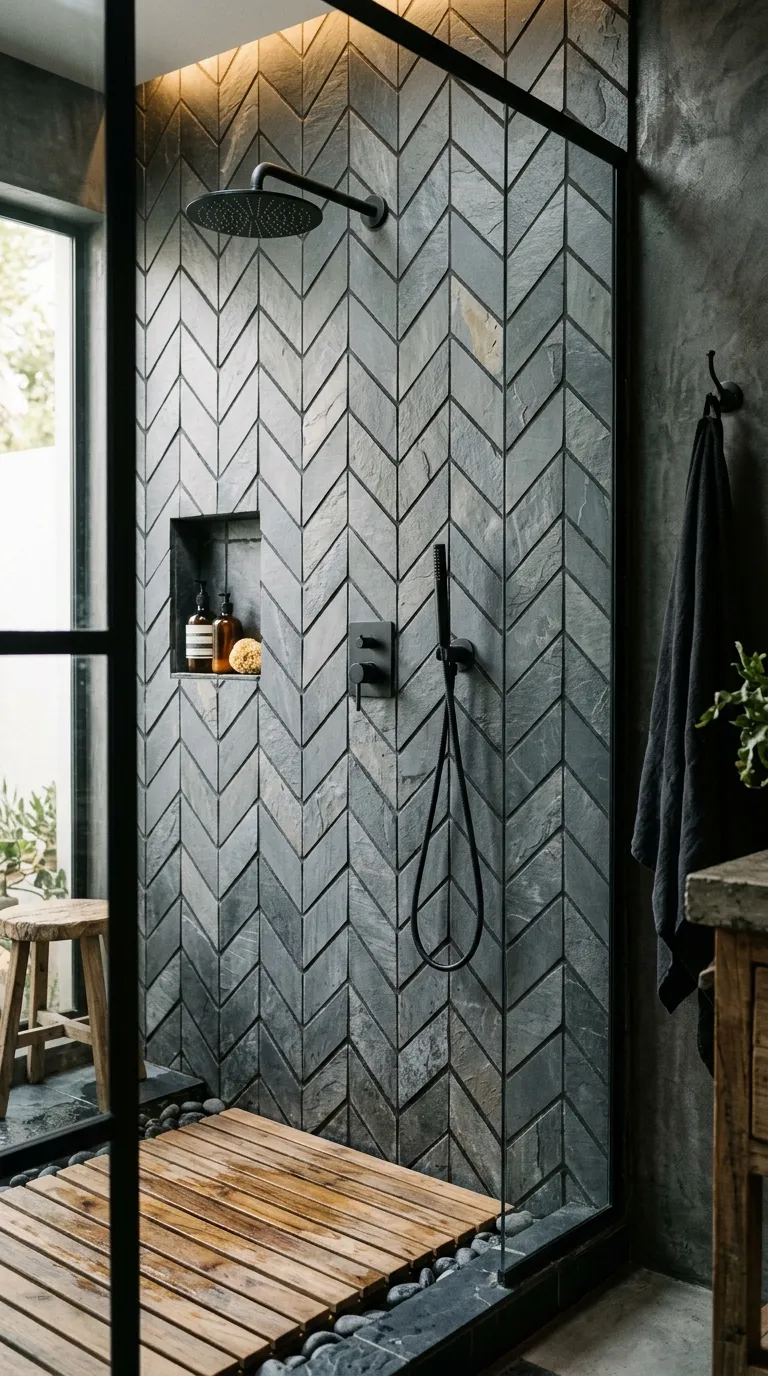 Grey Slate Chevrons