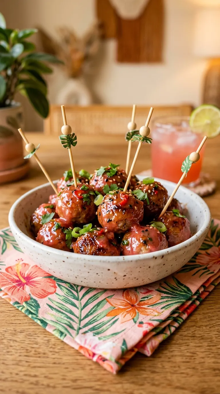 Guava Glazed Meatballs
