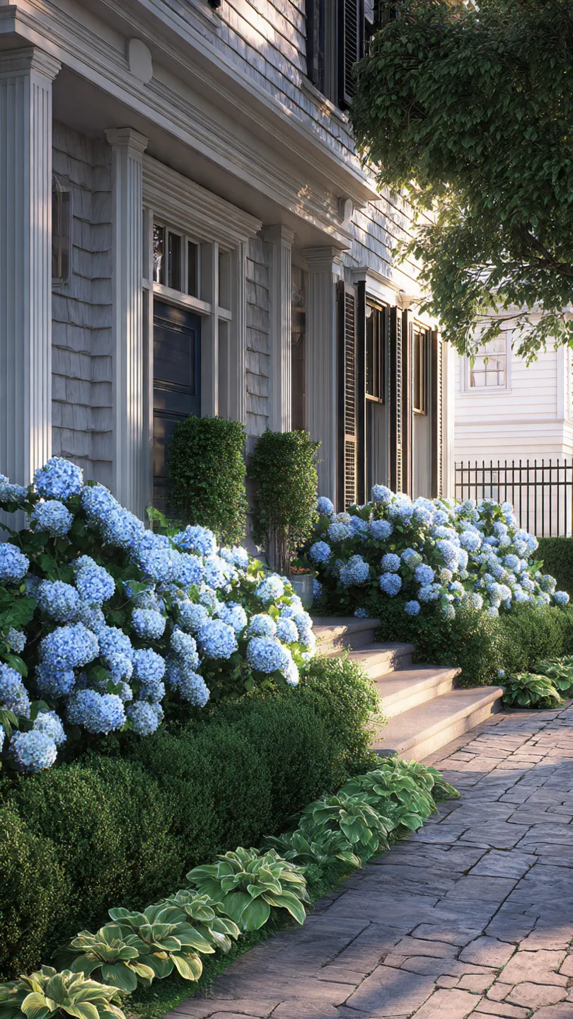 Hydrangea Foundation Bed