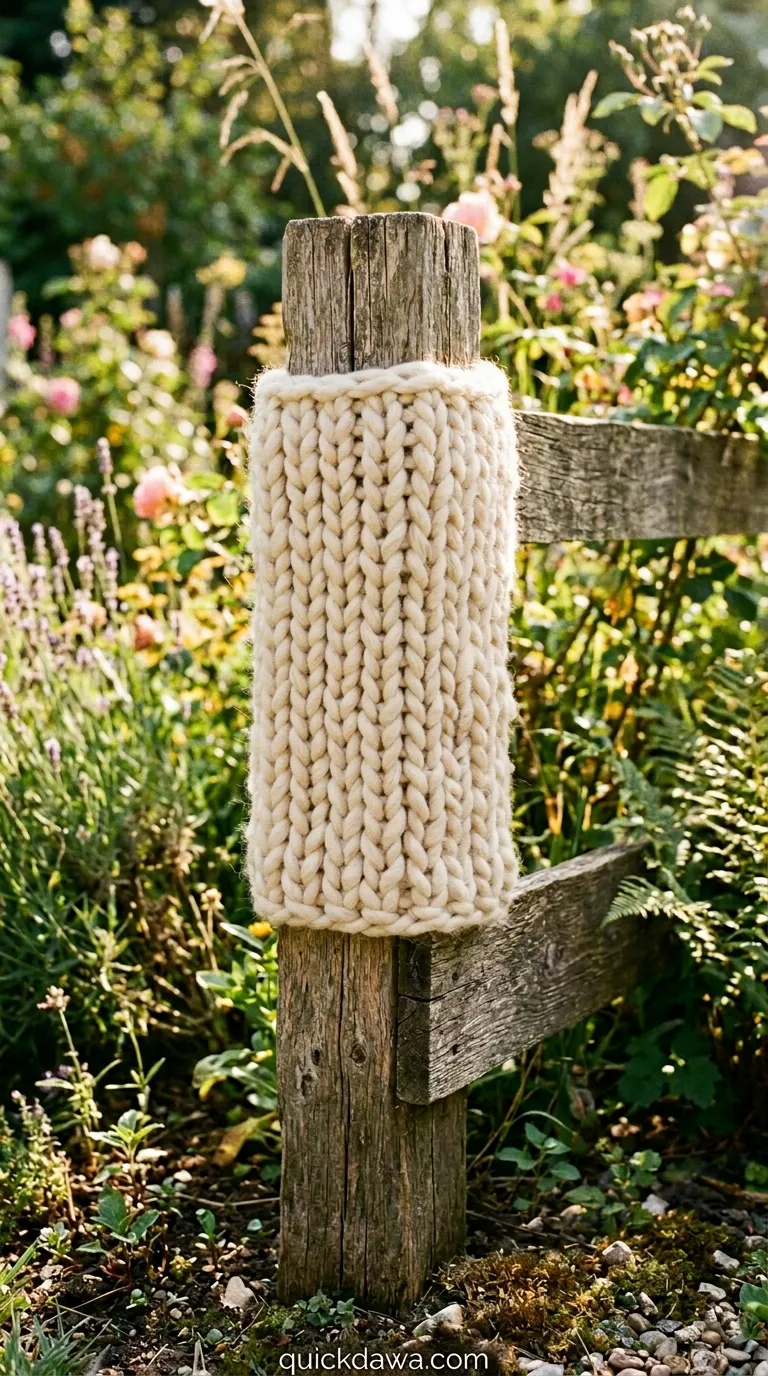 Chunky Knit Fence Wrap