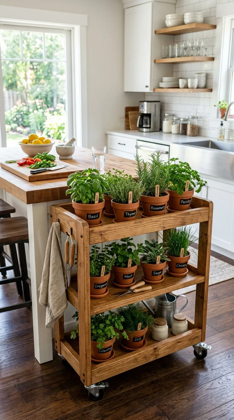 Kitchen Island Herb Cart