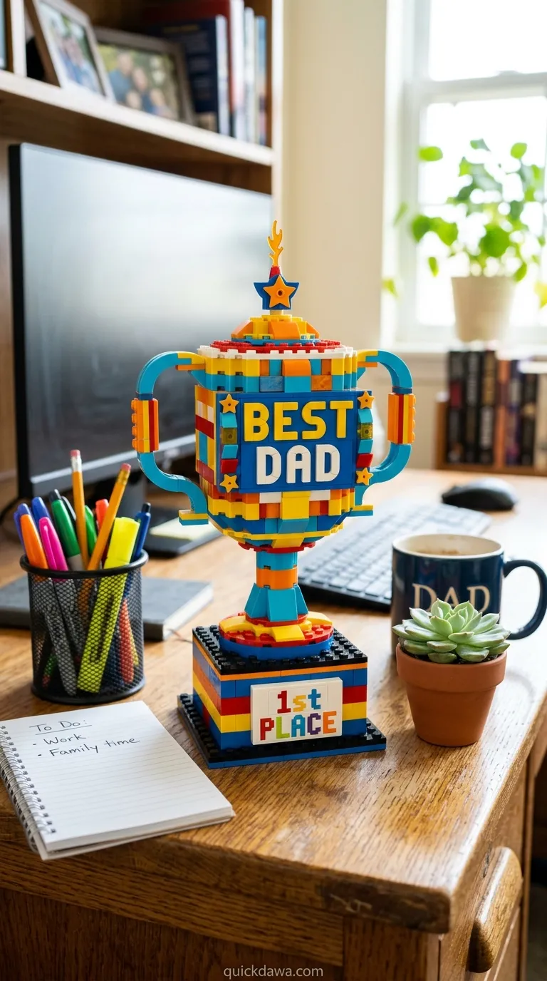 Lego "Best Dad" Trophy