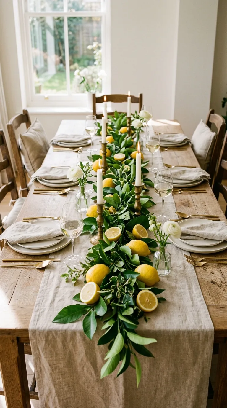 Lemon Leaf Table Runner