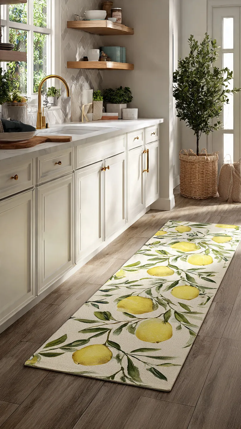 Lemon Print Kitchen Runner