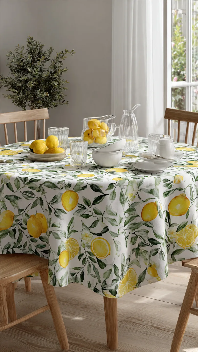 Lemon Print Tablecloth