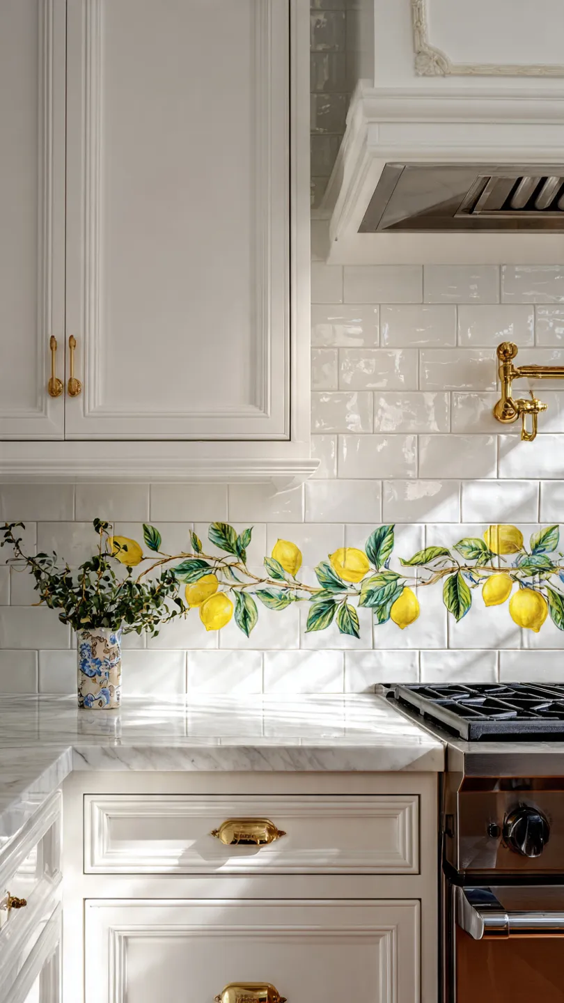 Lemon Tile Backsplash Border